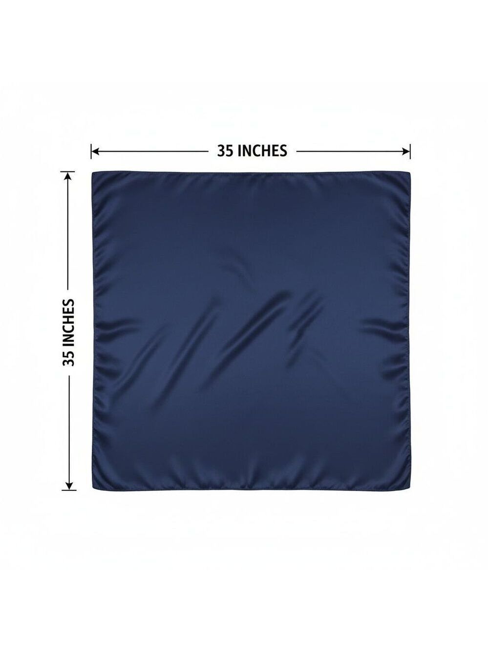 Navy Blue Wild Rag Scarf 35x35 Satin Western Cowgirl Cowboy Bandana - Picture 4 of 9